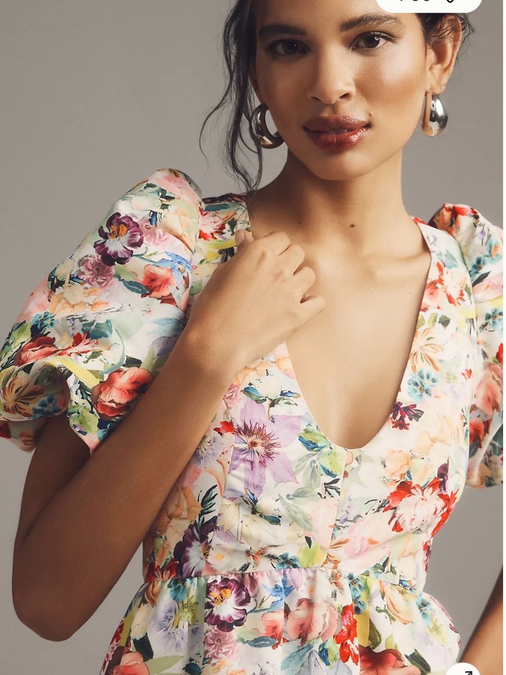 Sachin + Babi White Dress with Pink Rose Floral Detail - Picture 5 of 7